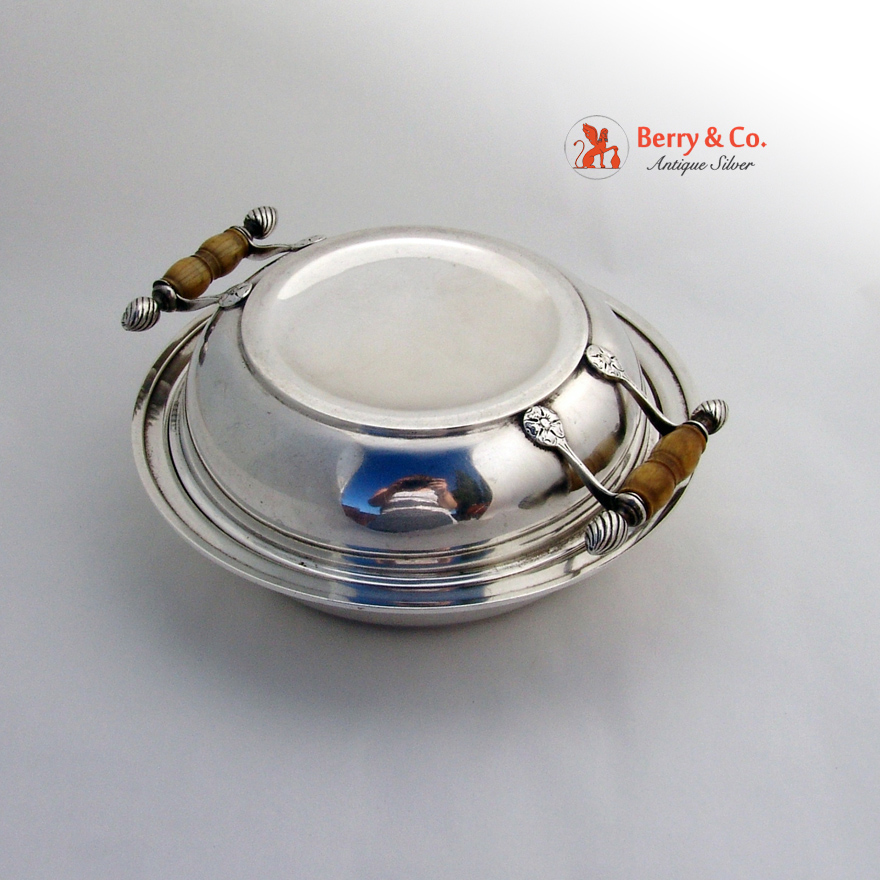 Covered Serving Dish Arts and Crafts Richard Dimes 1915 Sterling Silver
