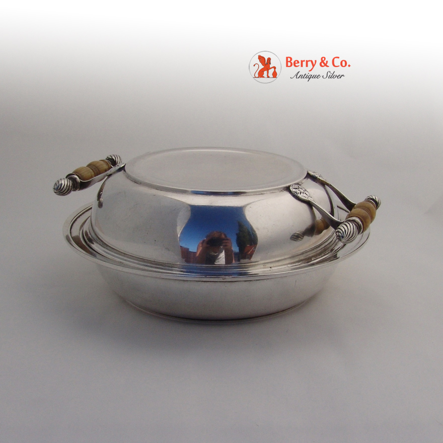 Covered Serving Dish Arts and Crafts Richard Dimes 1915 Sterling Silver