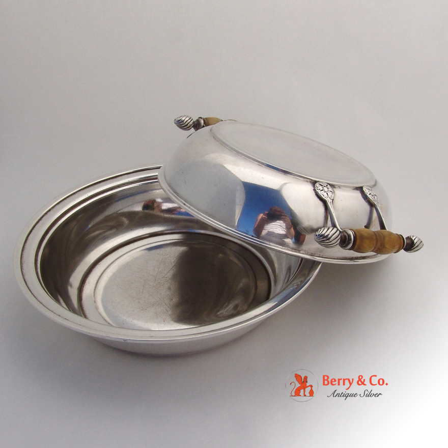 Covered Serving Dish Arts and Crafts Richard Dimes 1915 Sterling Silver