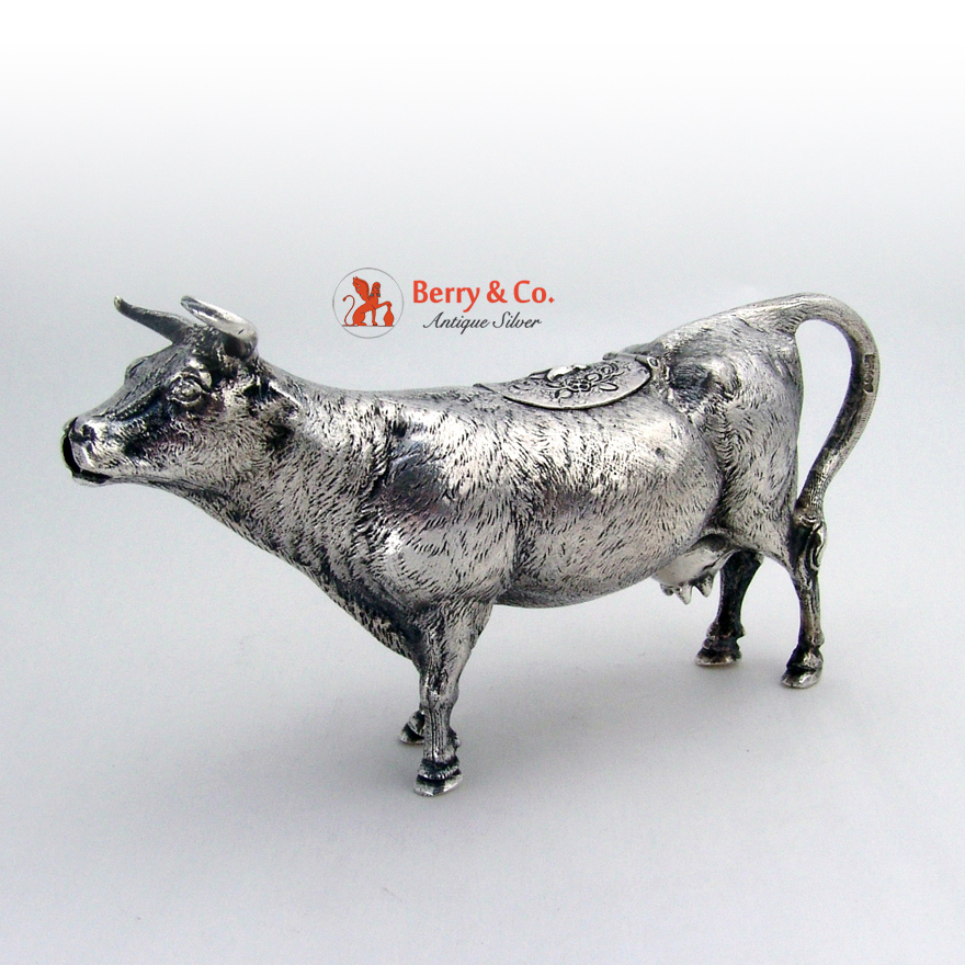 Figural Cow Creamer Sterling Silver 1900
