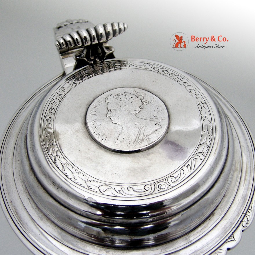 American Colonial Tankard Richard Van Dyck 1740-1750 New York City Coin Silver