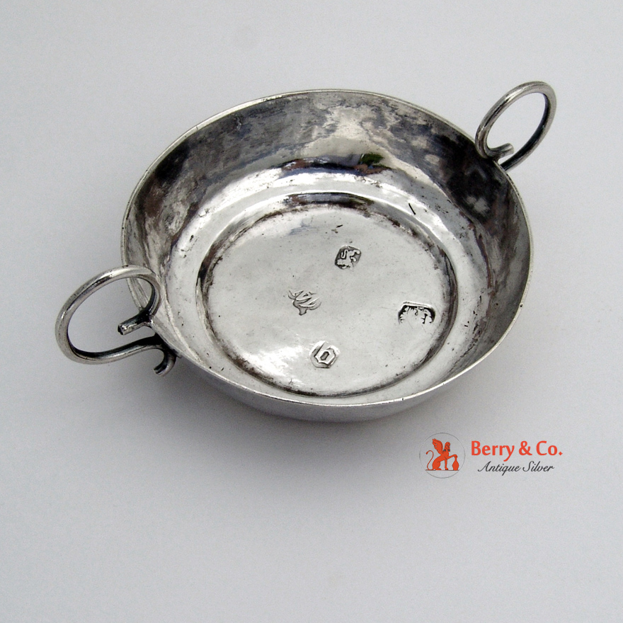 Antique English Tastevin Wine Taster Sterling Silver London 1679