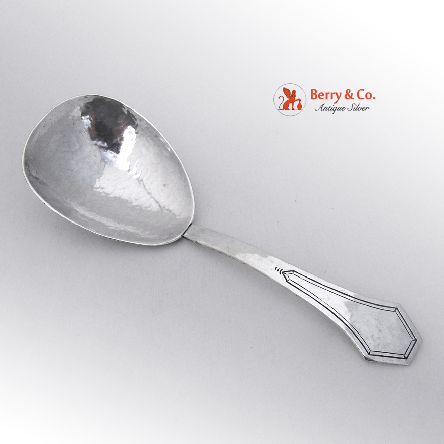 Arts and Crafts Serving Spoon Sterling Silver Galt Brothers 1900