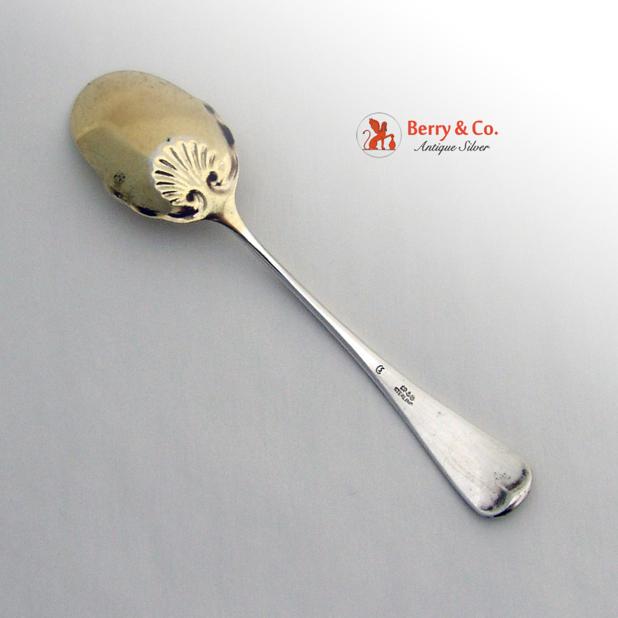 Chrysanthemum Ice Cream  Spoons 6 Sterling Silver Gorham 1885