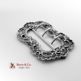 Baroque Shell Scroll Belt Buckle 800 Silver 1860