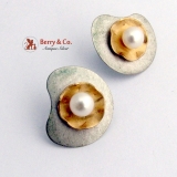 Custom Made Pearl Earrings 14 K Gold Sterling Silver