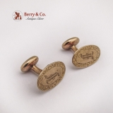 Vintage Monogram Cufflinks 14 K Gold