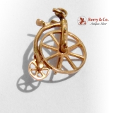 Vintage Bicycle Charm 10 K Gold