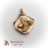 Antique Pap Loyal Order of Moose Locket 10K Gold