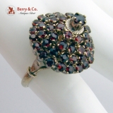 Vintage Harem Princess Ring Garnets 10 K Gold