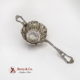 .Old Baronial Tea Strainer Blossom Bowl Gorham Sterling Silver Pat 1898