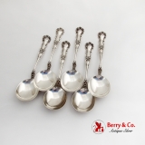 .Buttercup Gumbo Chowder Soup Spoons Set Gorham Sterling Silver Pat 1900