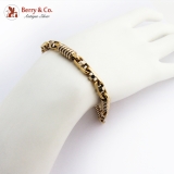 Modernist Chunky Masculine Bracelet 14K Gold