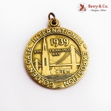 Golden Gate International Exposition Medallion Pendant 10K Gold