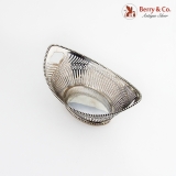 .Dutch Cut Work Heart Beaded Basket 1922 833 Standard Silver