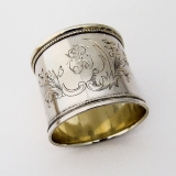 .Russian 84 Silver Heavy Engraved Napkin Ring 1910 Mono