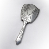 .Chinese Export Silver Hand Mirror Bamboo Pattern 1900