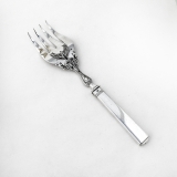 .Antique Ornate Pierced Serving Fork French Sterling Silver