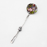 .Japanese Enamel Flower Spoon Sterling Silver Tokyo