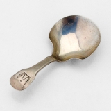 .Winged Bell Crest Tea Caddy Spoon Wintle Sterling 1823 London
