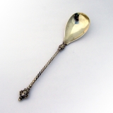 .German Gothic Style Spoon Figural Finial Gilt 800 Silver