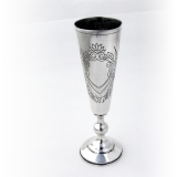 .Engraved Russian Tall Vodka Shot Cup 84 Standard Silver 1894