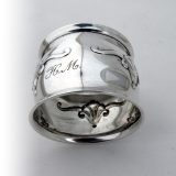 .Arts And Crafts Shell Napkin Ring Danish 830 Silver 1930 Mono