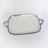 .Old Sheffield Plate Two Handled Tray Engraved Crest 1810