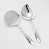 .Dutch Serving Spoons Pair 833 Standard Silver 1927