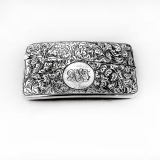 .English Engraved Card Case Horton Allday Sterling Silver 1902 Mono