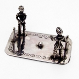 .Dutch Miniature Scenic Croquet Game Figurine 830 Standard Silver 1890