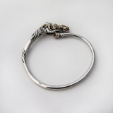 .Arthus Bertrand Equestrian Bangle Bracelet 18 K Gold Sterling Silver