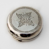 .Dutch Round Floral Peppermint Box 833 Standard Silver 1877