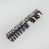 .English Cherub Scroll Hair Comb Levi Salaman Sterling Silver 1903