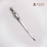 .English Figural Handclasp Letter Opener Terry Shaverin Sterling Silver 1993