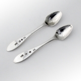 .Swedish Silver Salt Spoons Pair Stockholm 1824 Mono GM BF