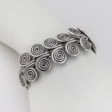 .Double Scroll Wire Bracelet Sterling Silver Mexico