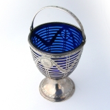 .Georgian Sugar Basket Cobalt Liner Robert Hennell Sterling Silver 1794