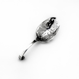 .Dutch Scroll Handle Strainer Spoon 833 Standard Silver 1905