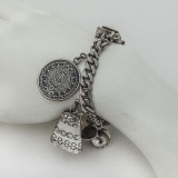 .Mexican Large Figural Charm Bracelet Sterling Silver Temcha