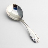 .Lily Of The Valley Tea Caddy Spoon Georg Jensen Sterling Silver Denmark