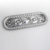 .English Repousse Long Oval Pin Tray Robert Pringle Sterling Silver 1903