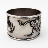 .Figural Dragon Napkin Ring Chinese Export Silver 1900
