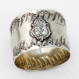.Louis XVI Style Napkin Ring French 950 Sterling Silver Mono ED