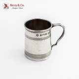 .English Mug Form Shot Cup Edward Barnard Sterling Silver 1937