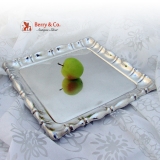 .Vintage Large Square Tray Austrian 800 Standard Silver 1900