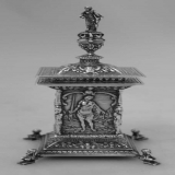 .English Sterling Four Graces Inkwell 1911