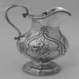 .William Dean Whiting Repousse Coin Silver Pitcher 1855