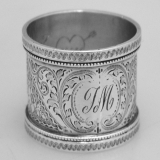.British Sterling Silver Napkin Ring George Maudsley Jackson London 1894