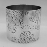 .Aesthetic Coin Silver Napkin Ring Wood and Hughes 1880